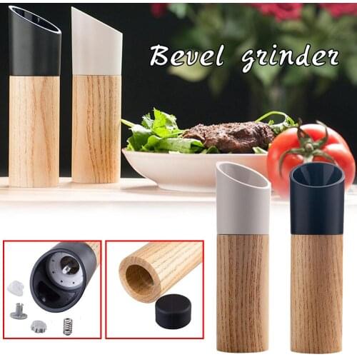 Wood Manual Salt and Pepper Grinder Wooden Shaker Refillable Ceramic Rotor Sea Salt Fine sanding Grinder Kitchen Tools