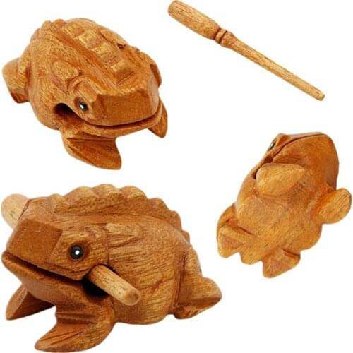 Kids Toy Musical Decompress Toys Money Lucky Frog Traditional Wooden Musical Instrument Percussion Rasp Brinquedos Gift