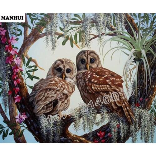 DIY Diamond Painting owl Cross Stitch Full Mosaic Spuare 5D Diamond Embroidery Icon Home Decoration Painting BFC067