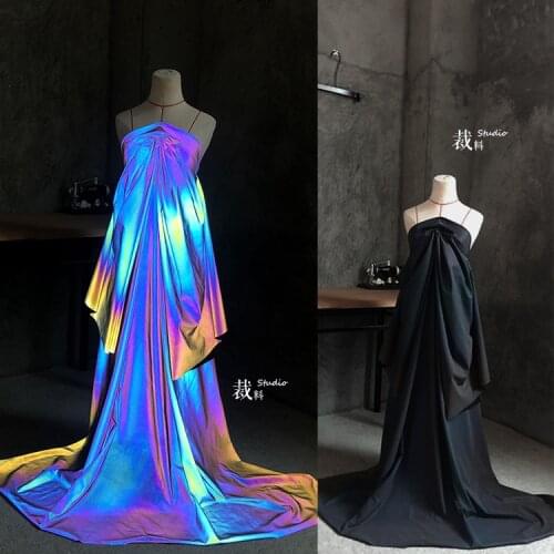 Gradient luminous functional super bright colorful clothing color changing fabric ,high grade designer fabrics for patchwork