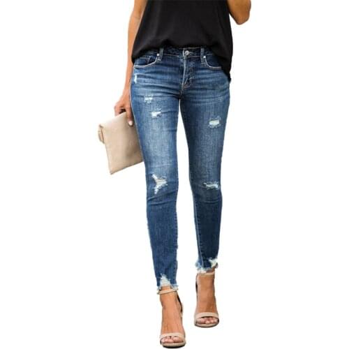 Heidifine Womens Ripped Jeans