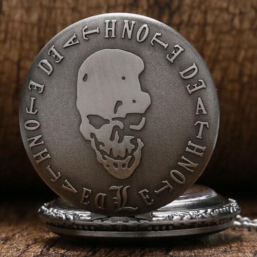 Dead Note Pocket Watch 2016 Fashion New Hot Sale skull Wholesale Men Women Pendant Necklace