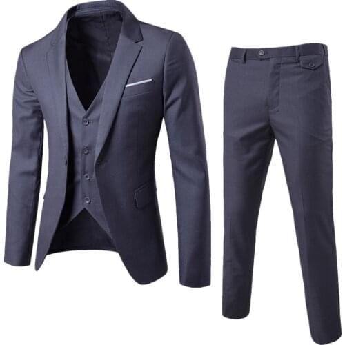 Mens suit sets Blazer+Vest+Pants 3-piece set wedding party dress Office Business suits men slim fit Fashion mens suit classic