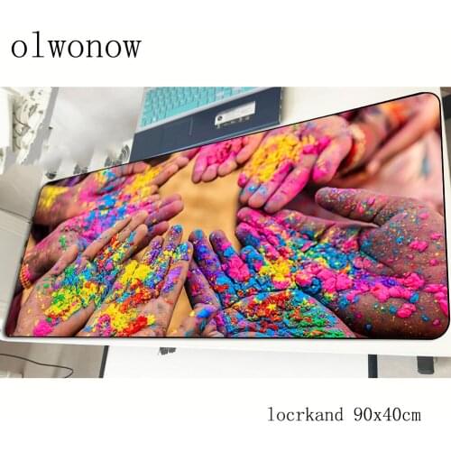 Holi Colors mouse pad gamer Indie Pop 80x30cm notbook mouse mat gaming mousepad large Beautiful pad mouse PC desk padmouse