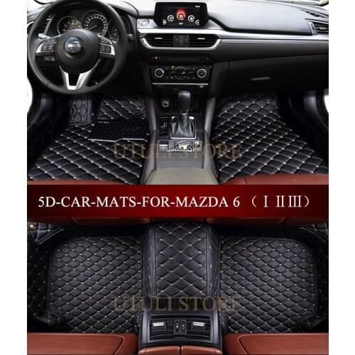Leather Car floor mat carpet rug Mazda2 Mazda5 Mazda6 4Door/5Door Hatchback/Sedan waterproof custom fit car foot mats