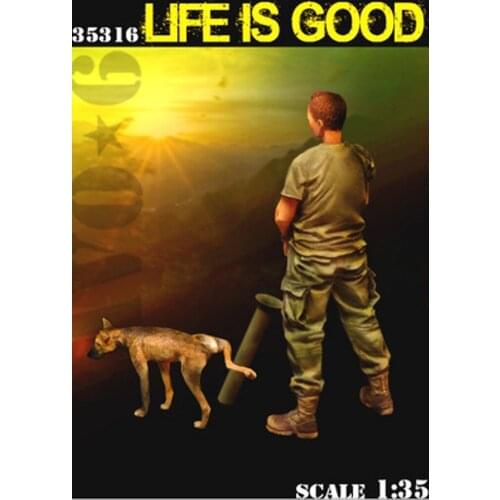 1:35 scale die-cast resin soldier Vietnam war 1 people need to assemble and color by yourself Free shipping 35957