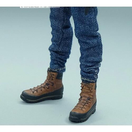 1/12 Scale Yellow casual solid shoes Boots Model for 6" DAM Action Doll