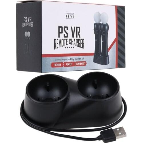 NEW Dual Charger Dock Station Charging For Playstation 4 PS4 VR Move Controller