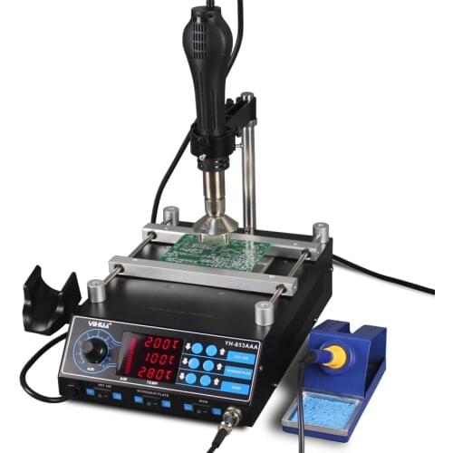 853AAA BGA Rework Machine with hot air gun, preheating station Soldering Station Soldering Iron Heat Gun