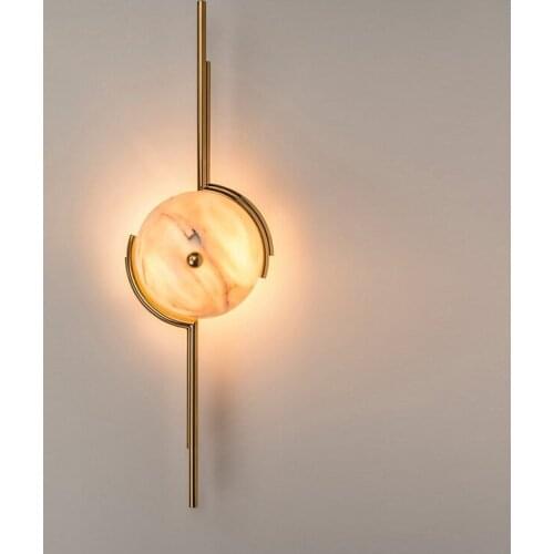 Postmodern personality natural marble light luxury art wall lamp simple living room creative bedside bedroom designer wall lamp