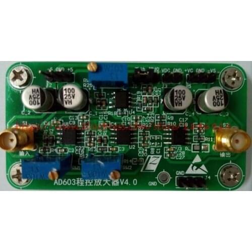 AD603 programmable amplifier module VCA VGA -20dB~60dB Gain can be adjusted manually / automatically