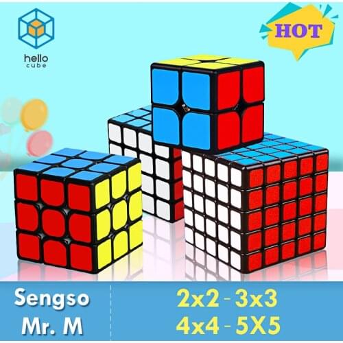Shengshou Sengso Mr.M 2x2x2 3x3x3 4x4x4 5x5x5 Magnetic Magic Cube Toy speed Puzzle Cube Smooth Magnetic Magic Cube