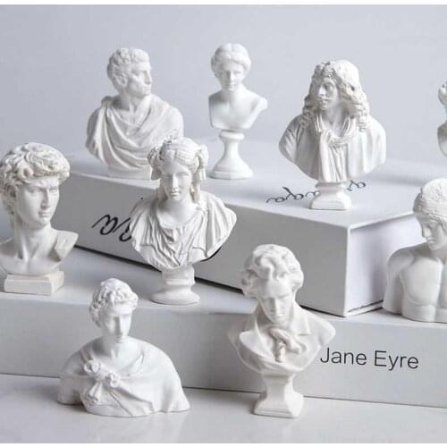 Nordic Art Plaster Head Statue Figure Greek Statue Greek Mythology Crafts Ornaments Decoration Heykel Wall Decoration AC50DX