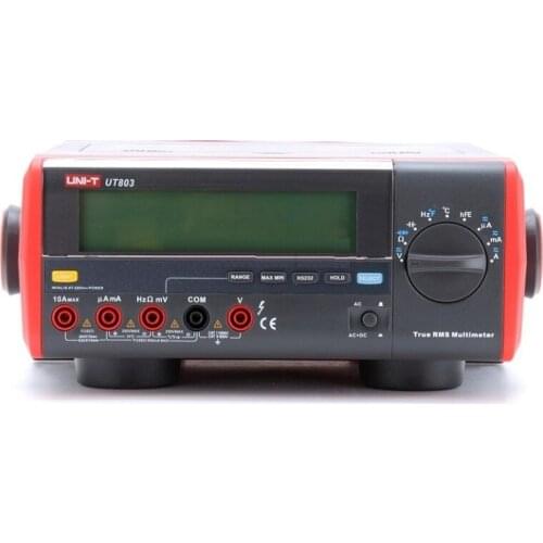 UNI-T UT803 LCD Display Bench Type Digital Multimeters Volt Amp Ohm Capacitance Hz 5999 Counts Tester High-Accuracy PC Soft