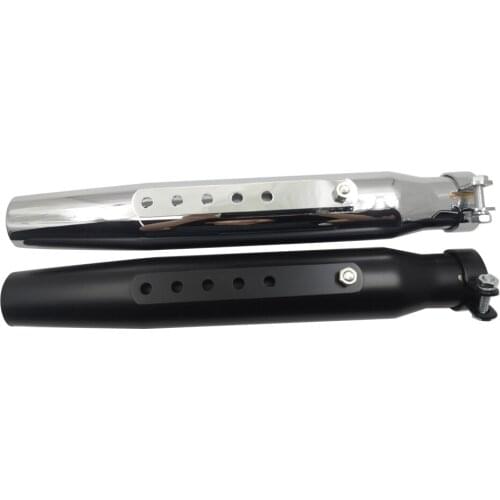 Universal Motorcycles Tapered Slip-On Exhaust Muffler Pipe Chrome/black for Harley Bobber Chopper Cafe Racer Racing