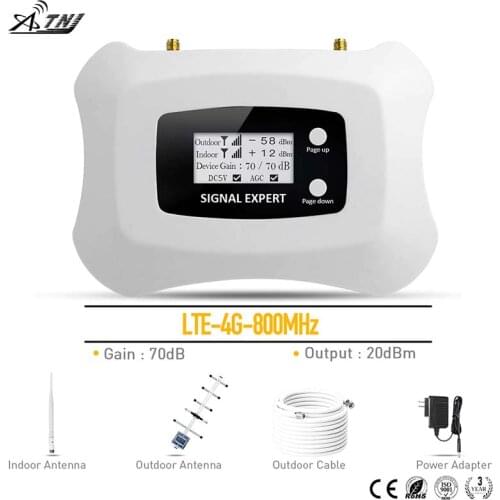 4G LTE 800MHz Signal Repeater Mobile Phone Signal Repeater RU Cellular Amplifier MTS Beeline Vodafone 4G signal amplifier kit