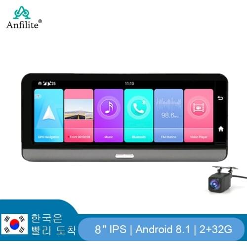 7.84 inch Android 8.1 ADAS 4G Auto recording video dash cam HD 1080P Rear view camera WIFI GPS navigation car Remote monitoring