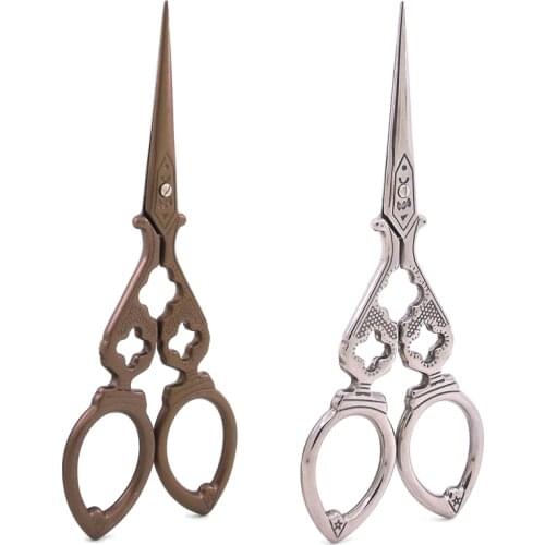 Vintage Gift Scissors 1 Pcs 122*50mm Steel Tailor Scissors Antique Craft Embroidery Trimming Scissors Sewing Accessories Tools,B