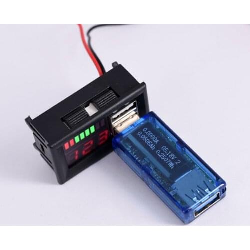 12V Digitale Auto Motor Voltmeter Spanning Batterij Panel Meter W Usb 5V Output Nieuwe