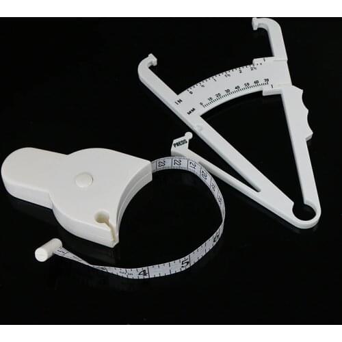 2Pcs/Set White PVC Body Fat Caliper Measure Tape Tester Fitness For Body Building Portable Fitness Equipmnet For Lose Weight