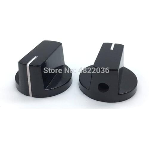 5pc Potentiometer Encoder Band Switch Cap Plastic Knob with Screw for Hole 6mm Diameter 26 x15mm Black