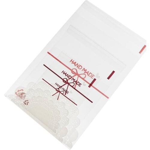 50Pcs/lot Transparent Plastic Bag Candy Cookie Gift Bag Clear OPP Self Adhesive Pouch For Birthday Party Candy Packaging Bag