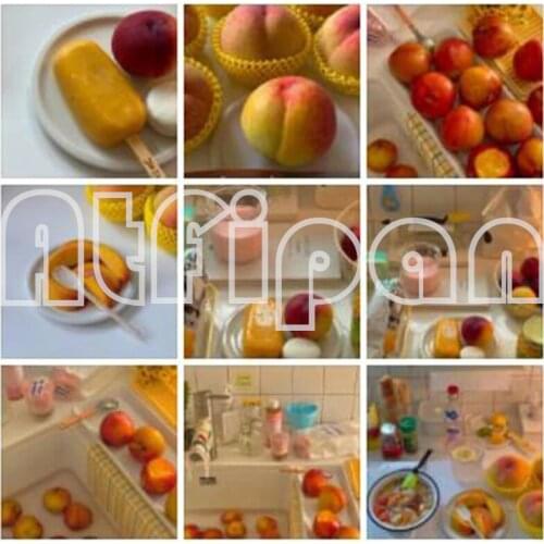 5D DIY Diamond Painting Cross Stitch Embroidery Peach Mosaic Handmade Full Square Round Drill Wall Decor Craft Gift