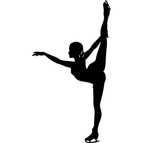 8.7*15.8CM Coolest Figure Skating Decor Car Sticker Vinyl Extreme Movement Personalized C12-1407