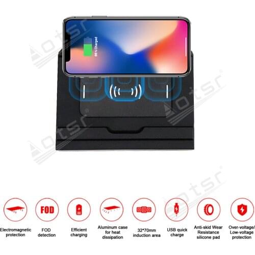 QI Car Wireless Charger For Lexus NX 2015-2018 Intelligent Infrared Fast Charging Phone Charger for iPhone Samsung Huawei