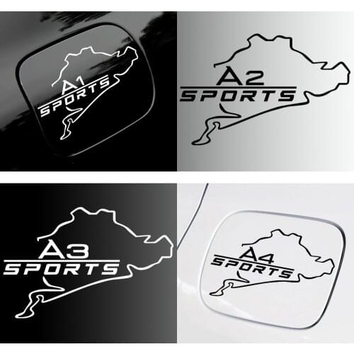 Car Styling 1Pcs Vinyl Fashion Creative Car Tank Cap Trunk Sticker For Audi a1 a2 a3 a4 a5 a6 a7 a8 Q1 Q2 Q3 Q4 Q5 Q6 Q7