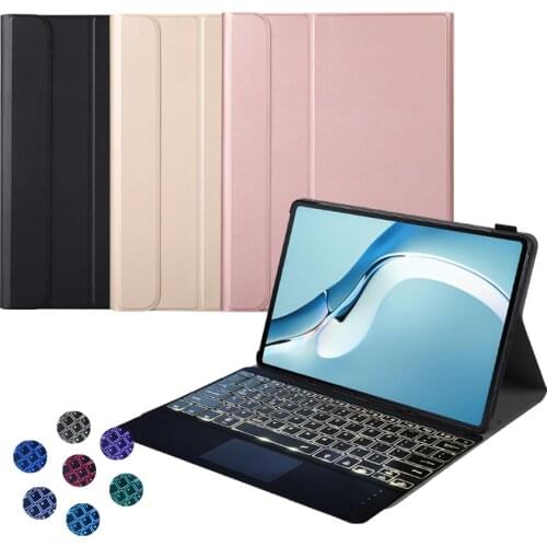 For Huawei MatePad Pro 12.6 2021 WGR-W09 WGR-W19 Case TouchPad Bluetooth-compatible Keyboard With Backlight Stand cover Funda