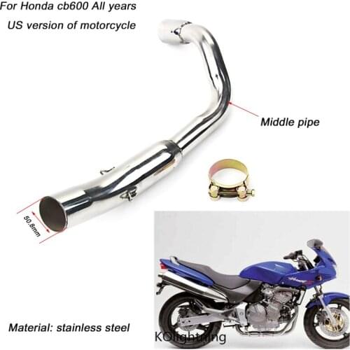 50.8mm Interface Stainless steel Middle Connecting Pipe Silp on for Handa CB600 US version of motorcycle Non-destructive