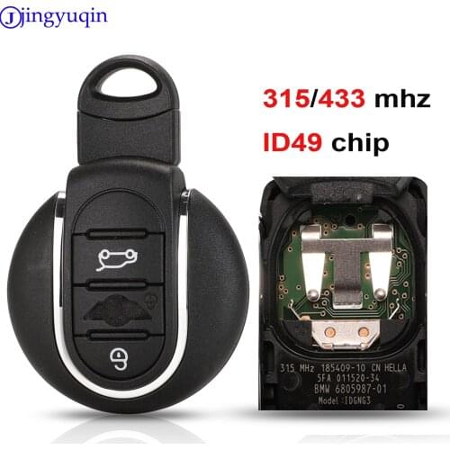 Jingyuqin 3 Buttons Smart Remote Car Key Fob 315MHz 434MHz For BMW Mini Cooper 2015 2016 2017 2018 With Emergency Key Blade