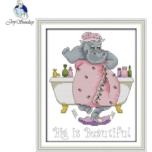 Joy Sunday Big Is Beautiful Chinese Cross Stitch Counted Cross Stitch Kits For Embroidery Cross Crafts Hobby Cross Stitch Sets