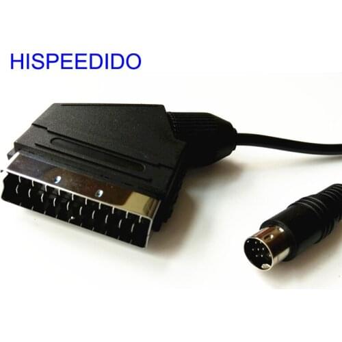 HISPEEDIDO 10 pcs/lot 1.8m RGB Scart Video Cable Cord TV lead for Sega Saturn NTSC and PAL version