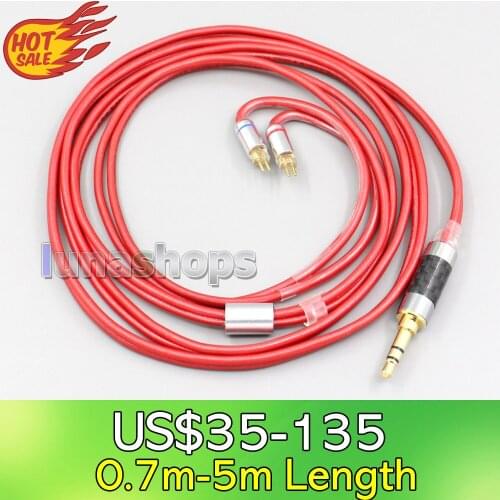LN006680 4.4mm XLR 2.5mm 3.5mm 99% Pure PCOCC Earphone Cable For 0.78mm Flat Step JH Audio JH16 Pro JH11 Pro 5 6 7 BA Custom