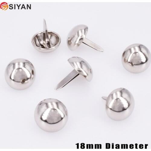 50 Pcs 18mm Round Purse Handbag Feet Nailheads Stud Spike