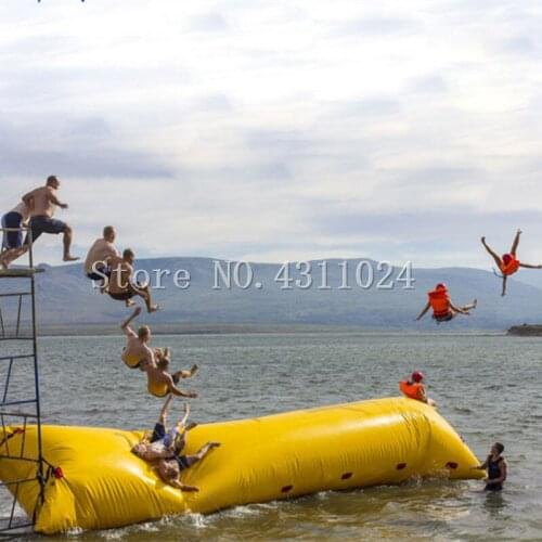 Free Shipping Free Pump 5x2m Inflatable Water Blob Jump Pillow Jumping Air Catapult Bag Jumping Bag Inflatable Water Trampoline