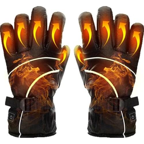 2200mAh/4000mAh Heating Gloves Lithium Battery Charging Electric Heated Hand Warmer Waterproof Adjustable and Touch Screen