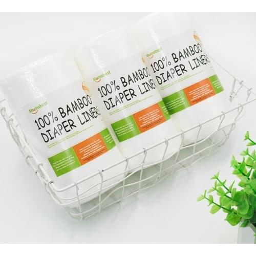 [Mumsbest] Baby Disposable Diapers diaper Liner Biodegradable nappy liners cloth diaper liners 100% Bamboo 100 Sheets1 Roll