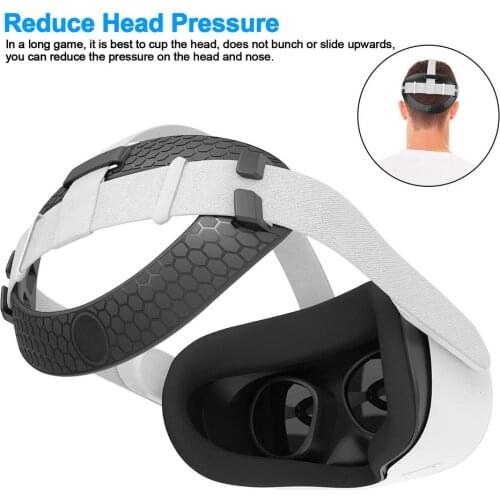 VR Headset Pad Headband Cushion For Oculus Quest 2 Soft Rubber Reduce Head Pressure Strap For Oculus Quest 2 Vr Accessories