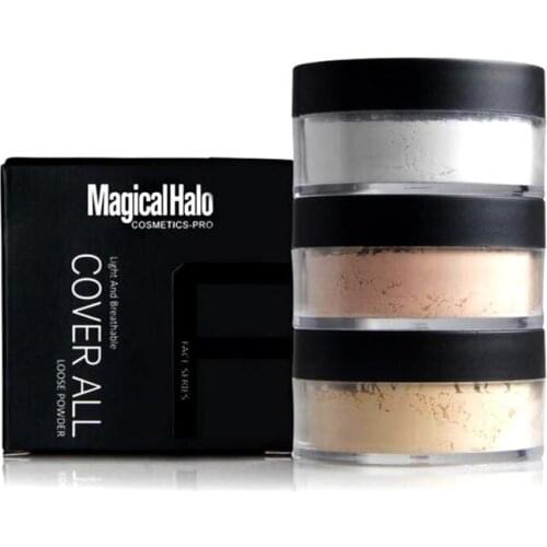 55g 3 Colors Makeup Loose Powder Transparent Finishing Powder Waterproof Cosmetic Puff For Face Finish Setting With Puff