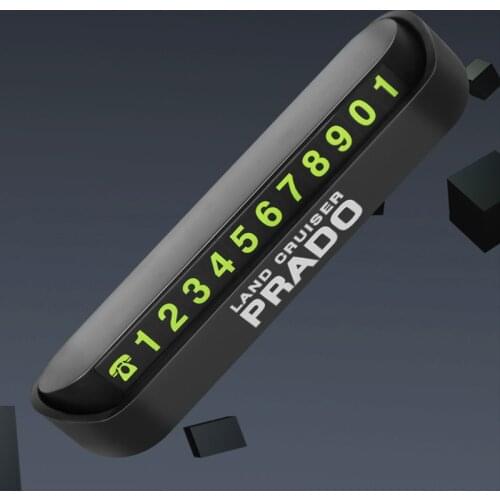 Luminous Car Temporary Parking Card Phone Number Plate Magnetic Adsorption Design 3D Car Sticker for TOYOTA Prado Car Styling