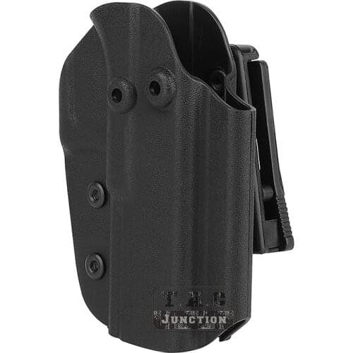 Tactical OWB Kydex Waist Holster For COMP-TAC Glock 17 19 HSG Style Right Hand Belt Loop Holster With Back Clip Black