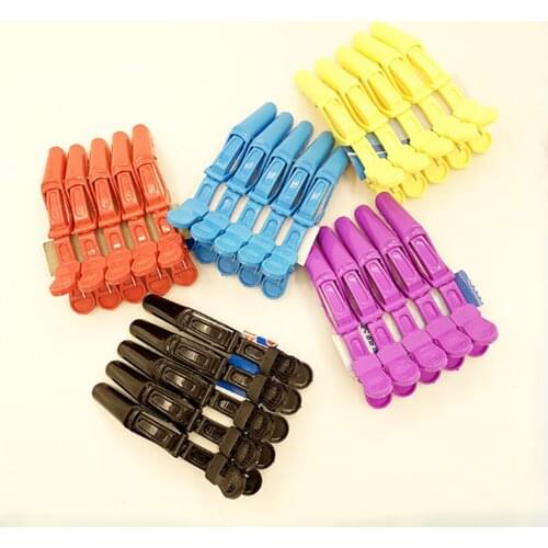 5Pcs/lot Hair Clips Crocodile Hairpins Professional Hairdressing Long Mouth Clip Universal Hair Styling Positioning Zone Tools