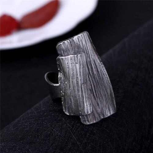 Women Lady Retro Rings Simple Wedding Rings Opened Geometric Rings Jewelry Accessories