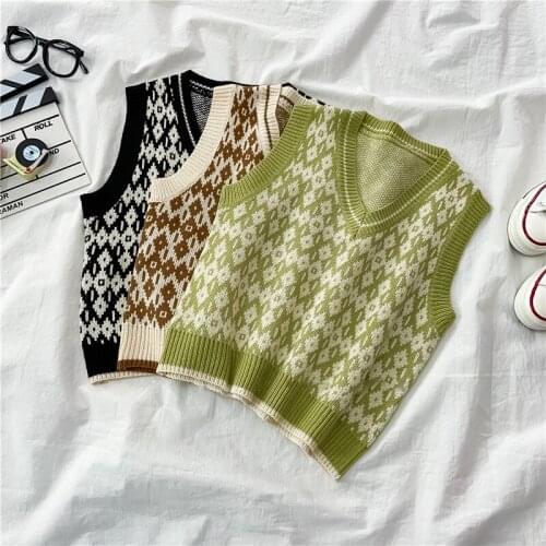 Woman Sweaters женские Cвитера Sweater Sleeveless Jerseys Mujer V-neck Mujer Suéteres Pull Femme Autumn Spring Vest Streetwear