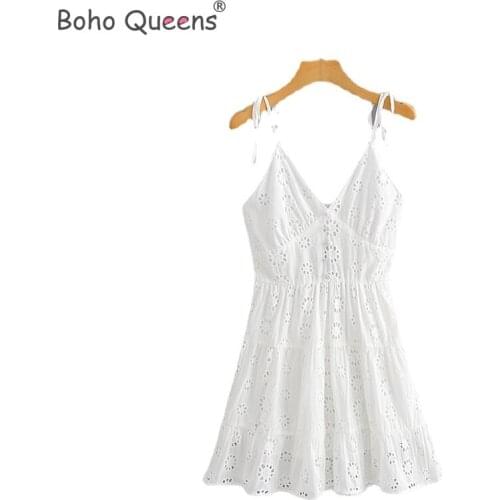 Boho Queens women solid white sleeveless beach Bohemian happie dress Ladies Strapless cotton Boho dress vestidos