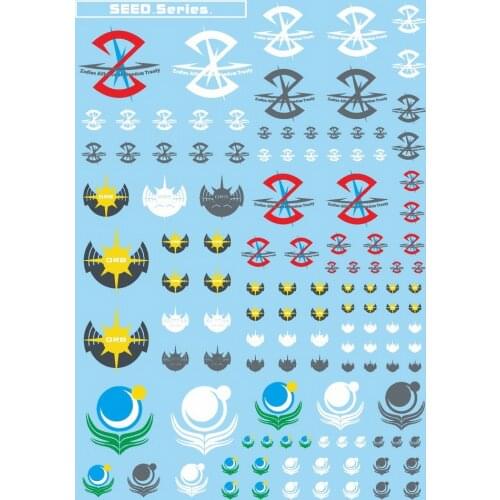 05-SEED General Military Emblem Series Gundam Water sticker Decal Action Figure Assemble Model Toys