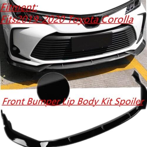 3 Pcs Car Front Bumper Splitter Lip Spoiler Deflector Lips Diffuser Body Kits For Toyota Corolla 2019-2020